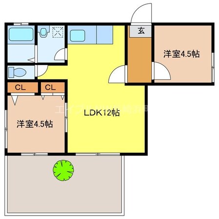 テラスハウス白木町の物件間取画像